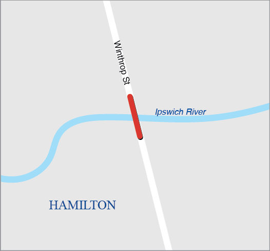 HAMILTON-IPSWICH: SUPERSTRUCTURE REPLACEMENT, H-03-002=I-01-006, WINTHROP STREET OVER IPSWICH RIVER